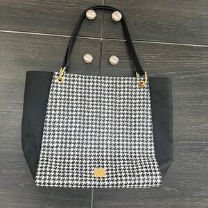 Ralph Lauren Aiden Houndstooth Tote.